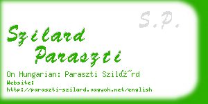 szilard paraszti business card